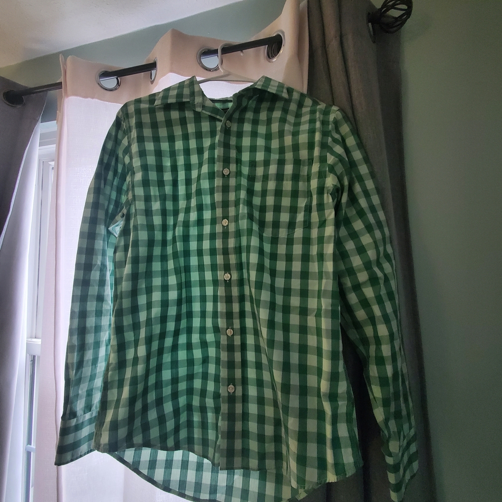 Banana Republic Green Plaid Men's Shirt